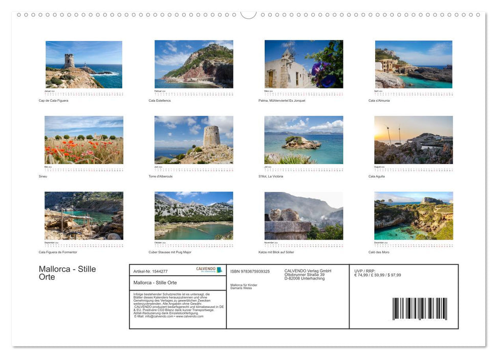 Mallorca - Stille Orte (CALVENDO Premium Wandkalender 2024)