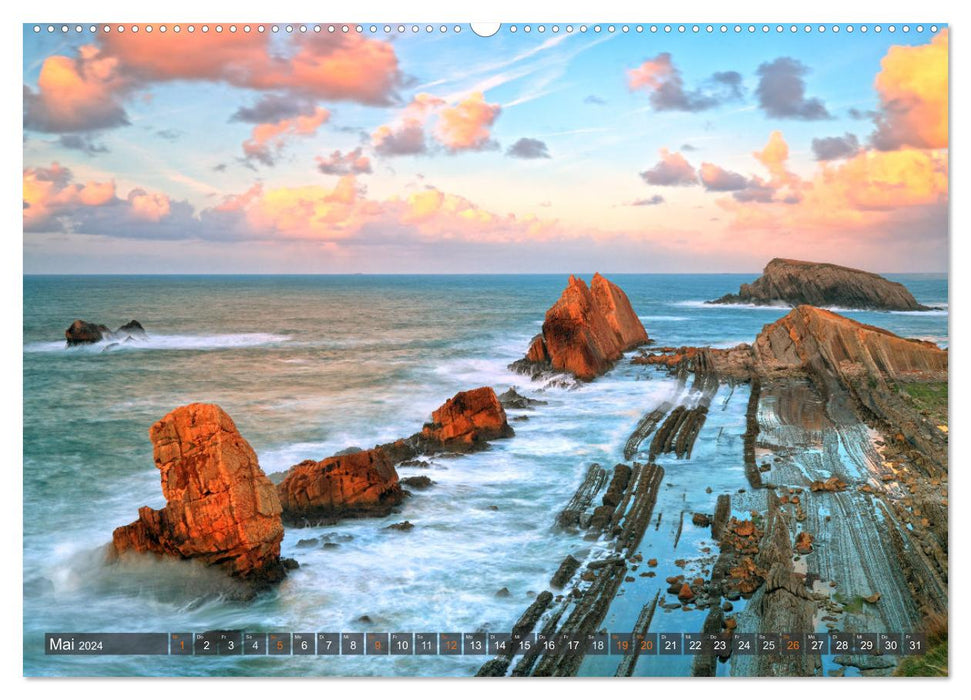 Wilde und romantische Küsten (CALVENDO Wandkalender 2024)