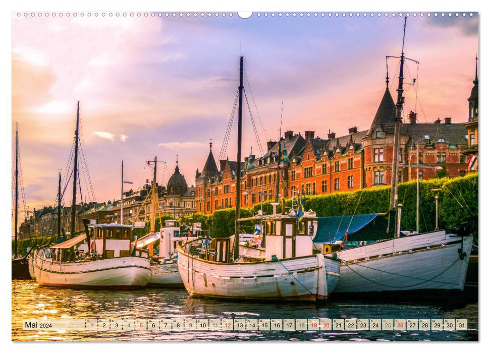 Stockholm - Maritime Ansichten (CALVENDO Wandkalender 2024)