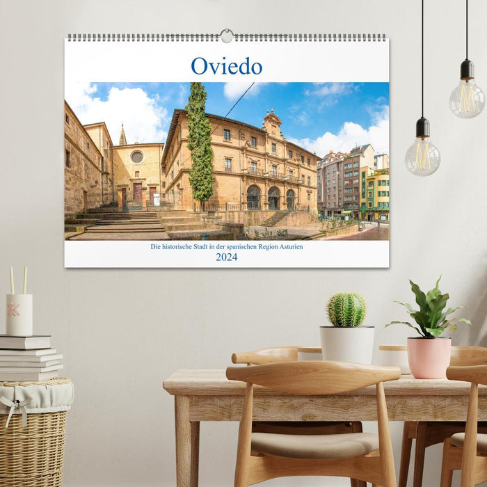 Oviedo - Die historische Stadt in der spanischen Region Asturien (CALVENDO Wandkalender 2024)
