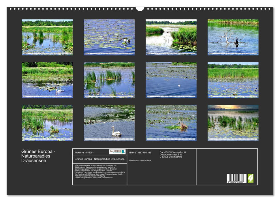 Grünes Europa - Naturparadies Drausensee (CALVENDO Wandkalender 2024)