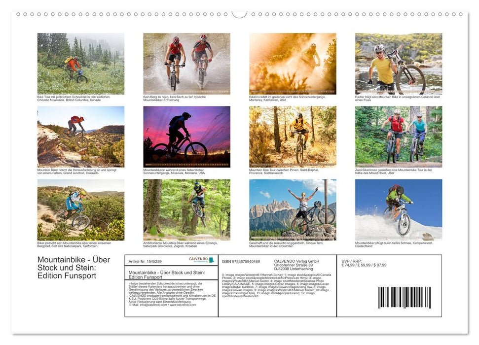 Mountainbike - Über Stock und Stein: Edition Funsport (CALVENDO Premium Wandkalender 2024)