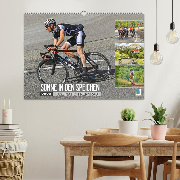 Le soleil dans les rayons - la fascination des vélos de course (calendrier mural CALVENDO 2024) 