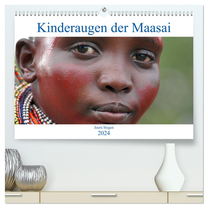 Kinderaugen der Maasai (CALVENDO Premium Wandkalender 2024)