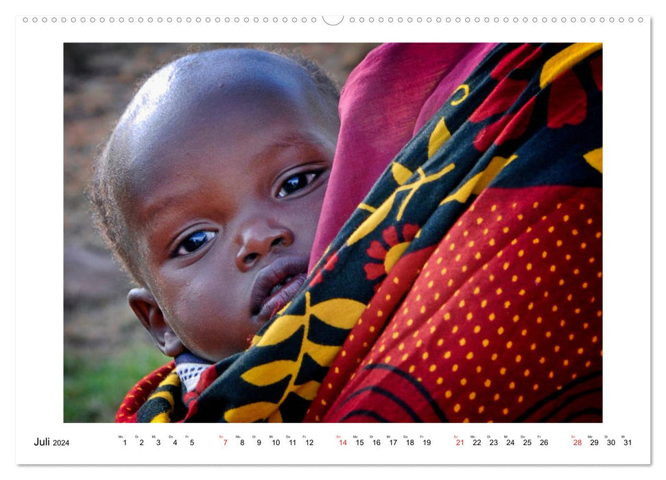 Kinderaugen der Maasai (CALVENDO Premium Wandkalender 2024)