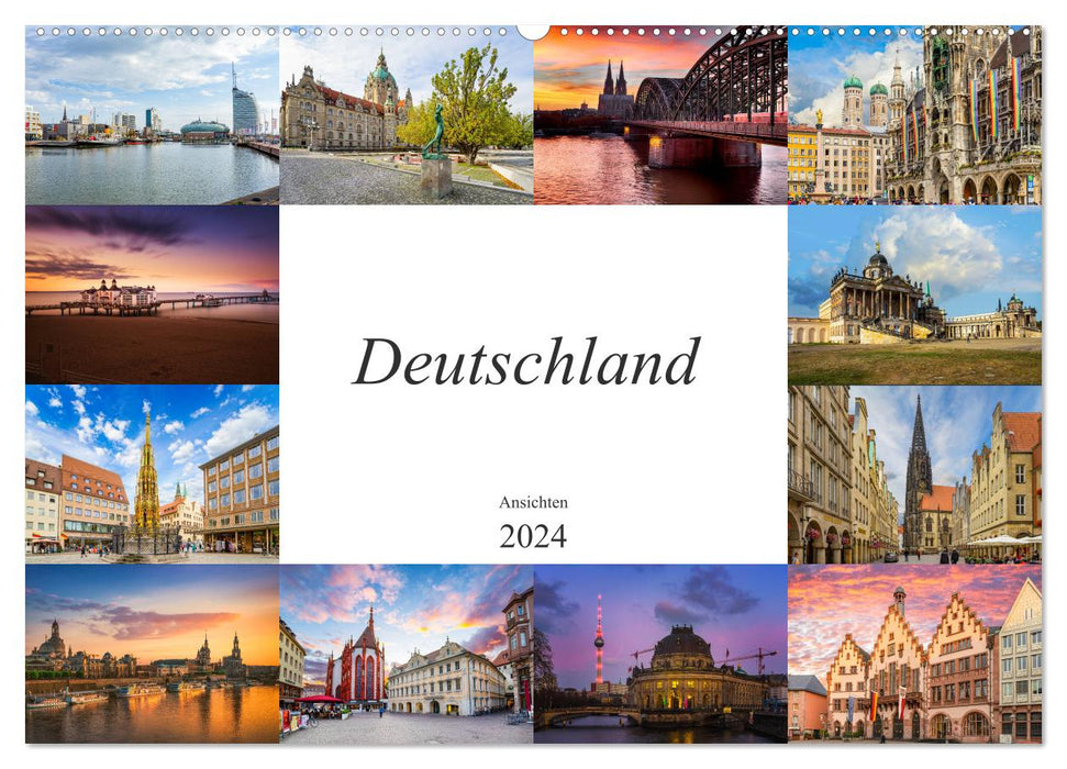 Deutschland Ansichten (CALVENDO Wandkalender 2024)