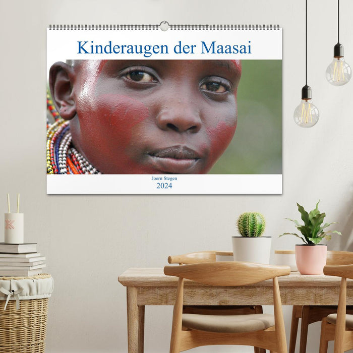 Kinderaugen der Maasai (CALVENDO Wandkalender 2024)