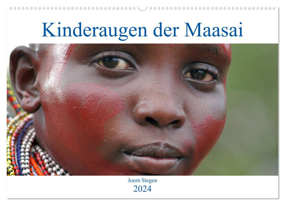 Kinderaugen der Maasai (CALVENDO Wandkalender 2024)