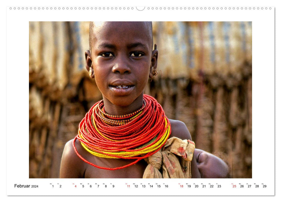 Kinderaugen der Maasai (CALVENDO Wandkalender 2024)