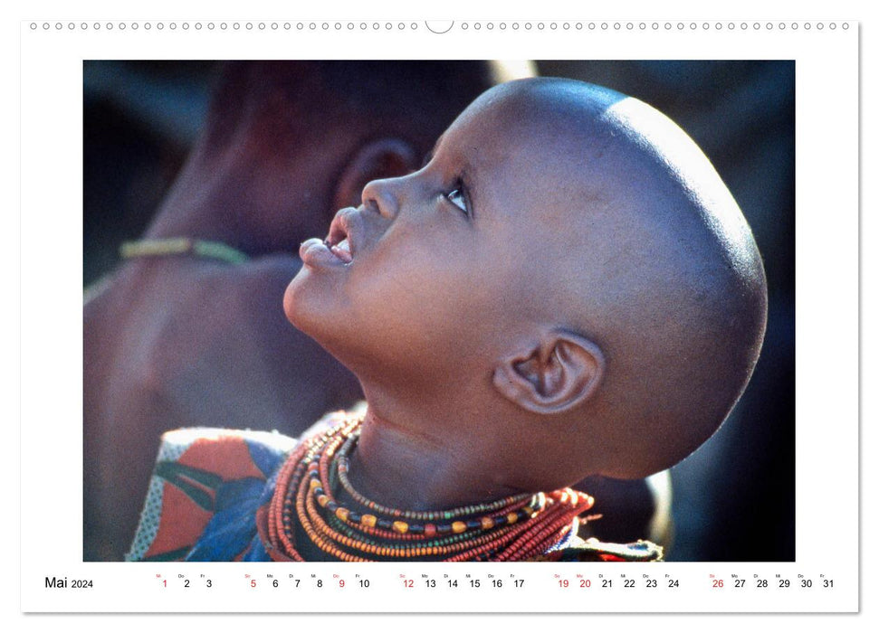 Kinderaugen der Maasai (CALVENDO Wandkalender 2024)