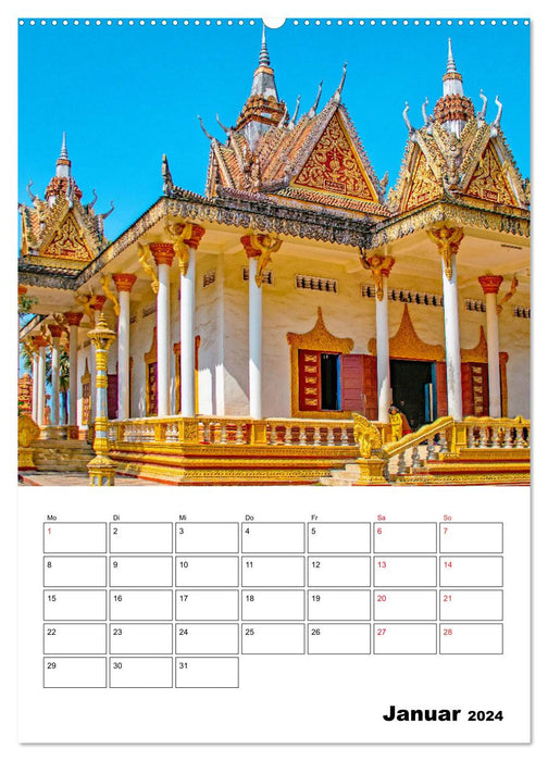 Wat Krom - temple with a very special charm (CALVENDO wall calendar 2024) 