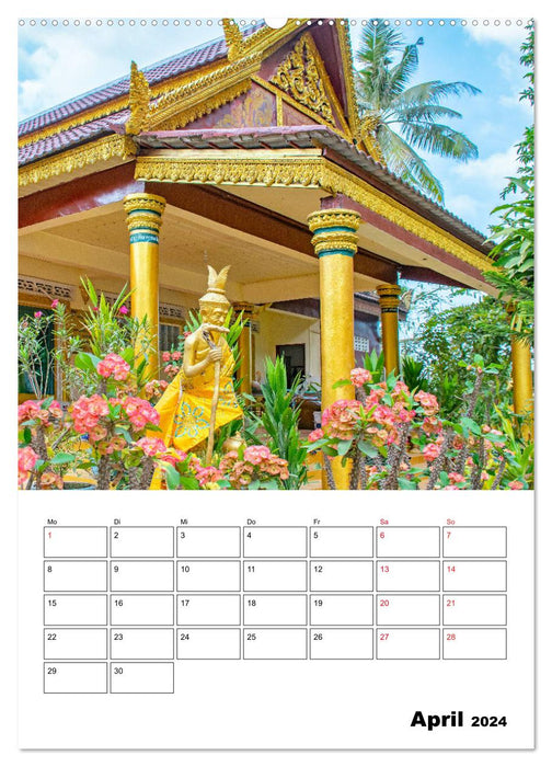 Wat Krom - Tempel mit ganz speziellem Charme (CALVENDO Wandkalender 2024)