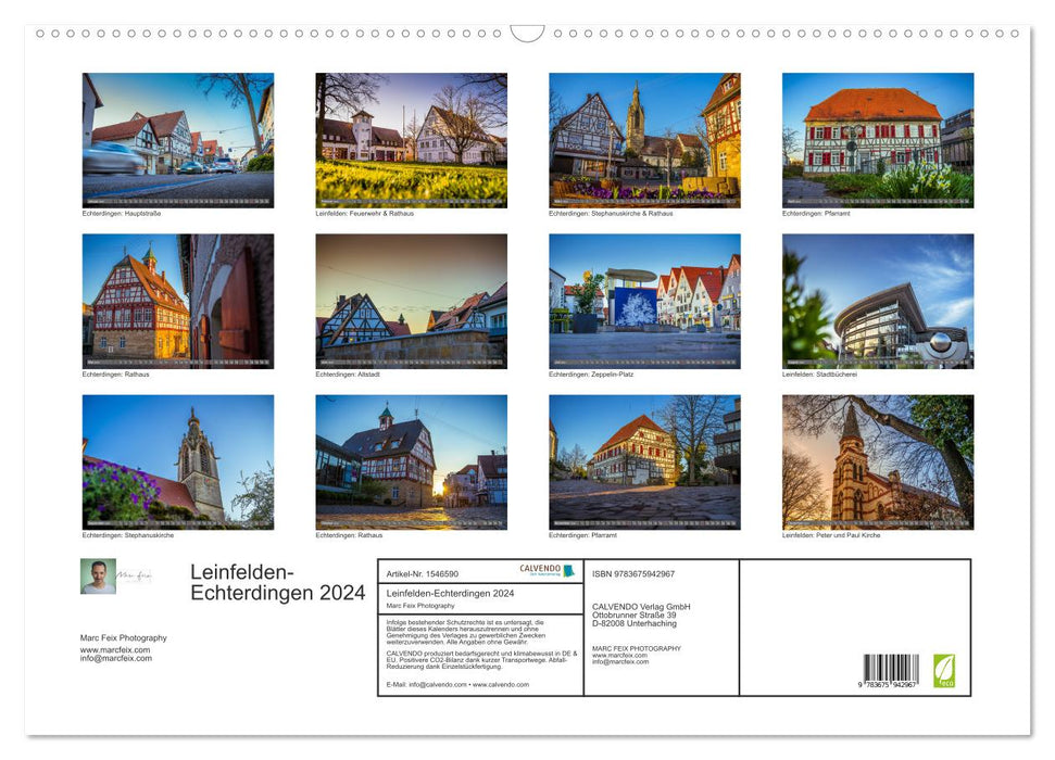 Impressionen aus Leinfelden-Echterdingen 2024 (CALVENDO Wandkalender 2024)