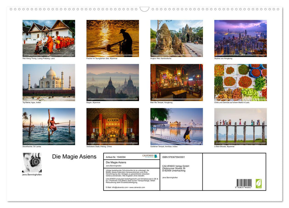 The magic of Asia (CALVENDO wall calendar 2024) 