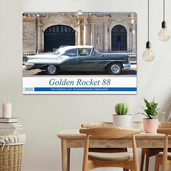 Golden Rocket 88 - Oldsmobile 1957 in Cuba (CALVENDO wall calendar 2024) 