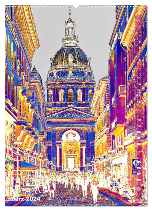 Budapest - Künstlerische Fotografie (CALVENDO Premium Wandkalender 2024)