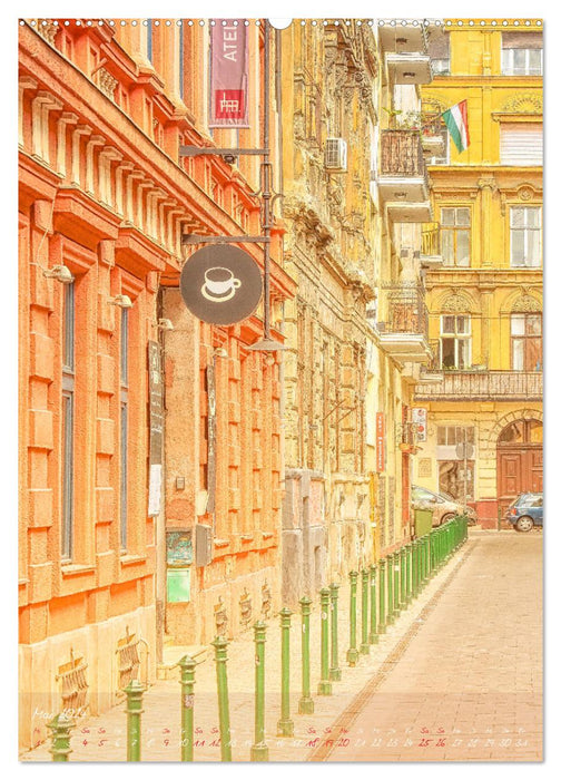 Budapest - A scenic walk (CALVENDO Premium Wall Calendar 2024) 