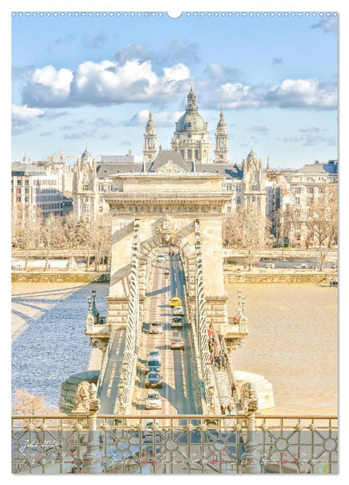 Budapest - Ein malerischer Spaziergang (CALVENDO Premium Wandkalender 2024)