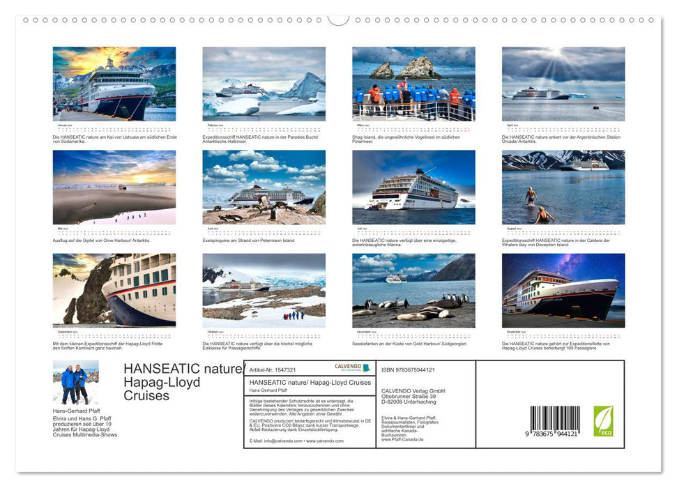 HANSEATIC nature (Calendrier mural CALVENDO Premium 2024) 