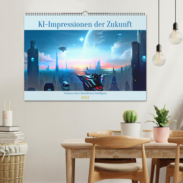 KI-Impressionen der Zukunft (CALVENDO Wandkalender 2024)