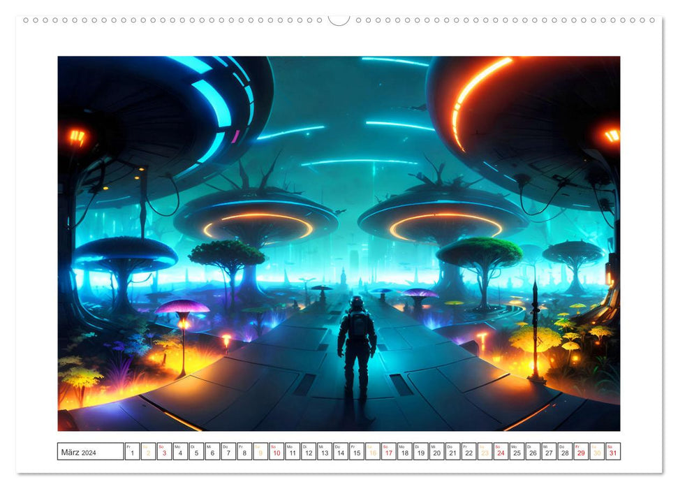 KI-Impressionen der Zukunft (CALVENDO Wandkalender 2024)