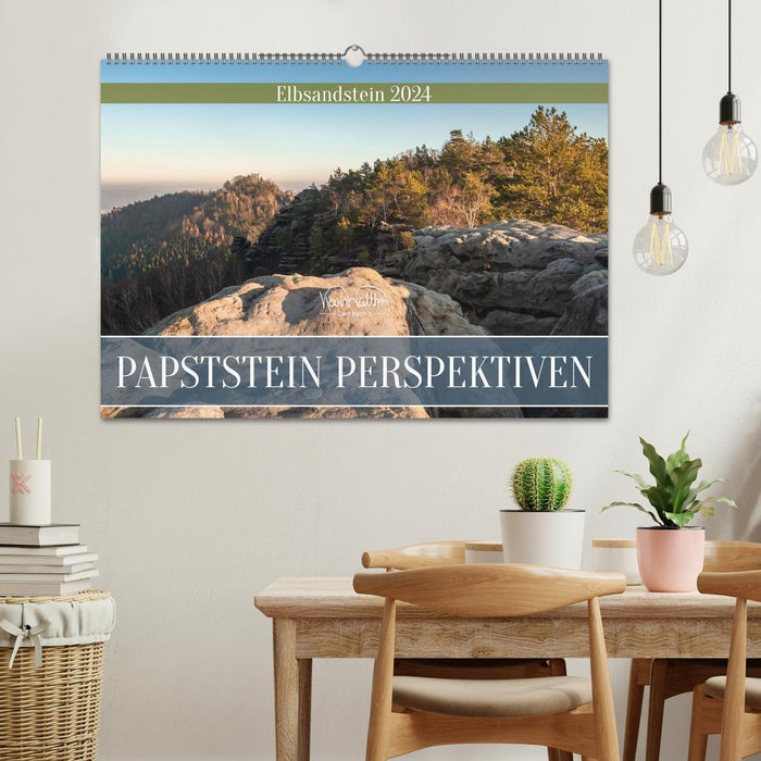 Papststein Perspektiven - Elbsandstein (CALVENDO Wandkalender 2024)
