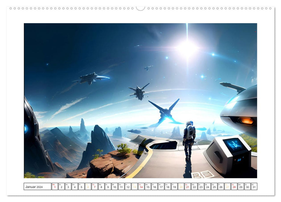 KI-Impressionen der Zukunft (CALVENDO Premium Wandkalender 2024)