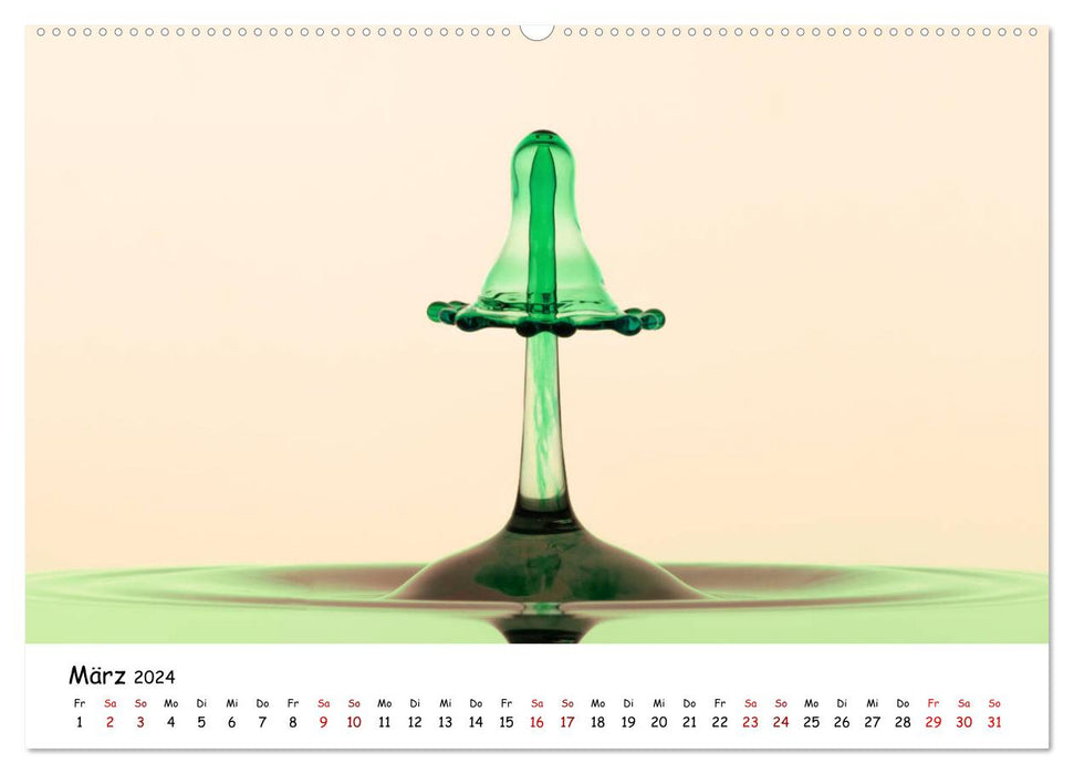 Wassertropfen - Kunstwerke der Natur (CALVENDO Premium Wandkalender 2024)