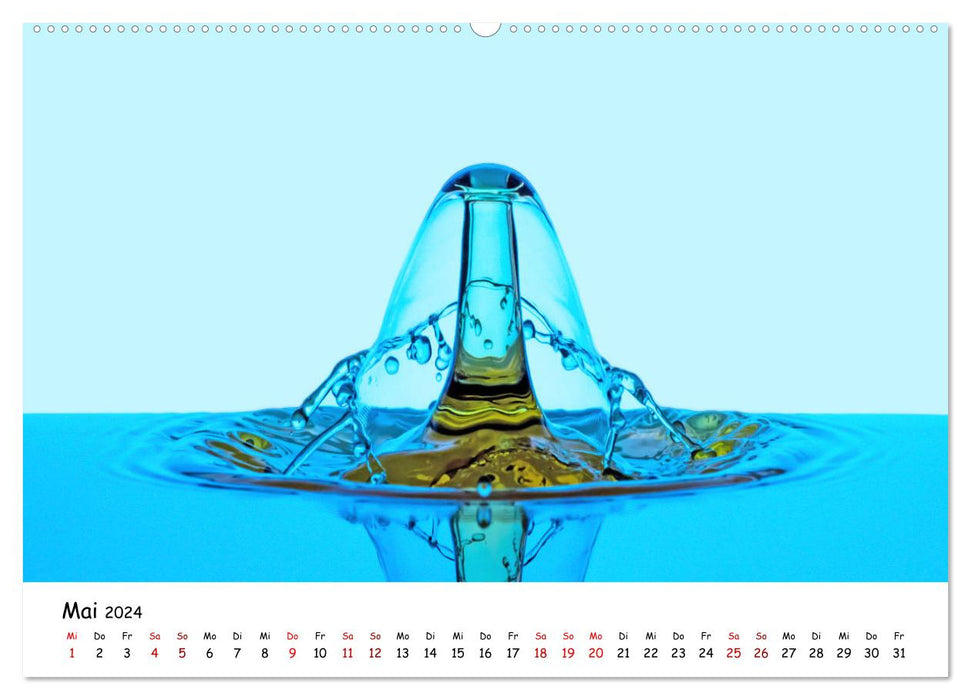 Wassertropfen - Kunstwerke der Natur (CALVENDO Premium Wandkalender 2024)