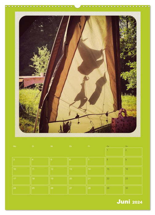 Camping Sommer - Zelten Grillen Lagerfeuer (CALVENDO Wandkalender 2024)