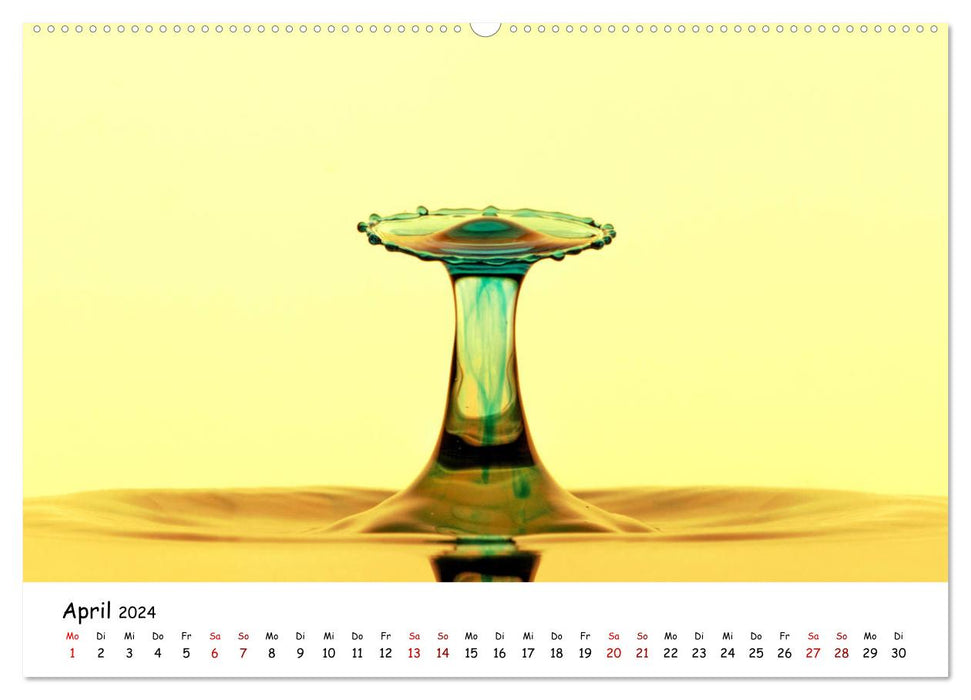 Wassertropfen - Kunstwerke der Natur (CALVENDO Wandkalender 2024)
