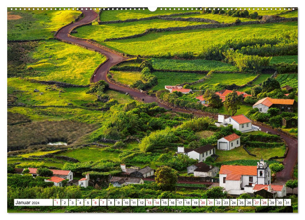 Azoren - das Triangulo der Zentralgruppe (CALVENDO Premium Wandkalender 2024)