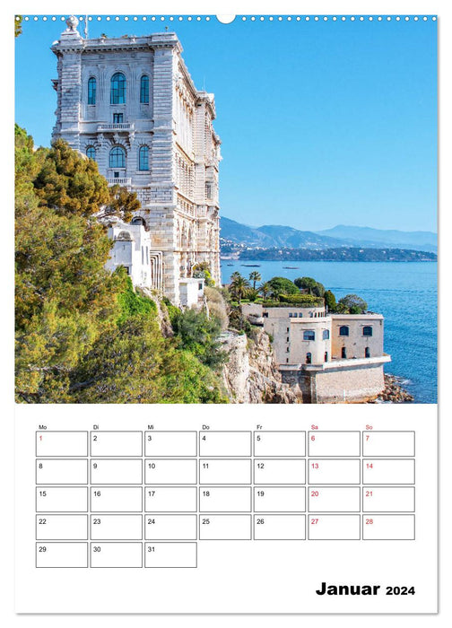 Monaco - Fürstentum an der Côte d'Azur (CALVENDO Premium Wandkalender 2024)