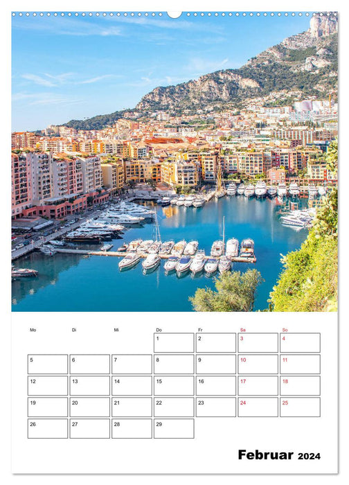 Monaco - Fürstentum an der Côte d'Azur (CALVENDO Premium Wandkalender 2024)