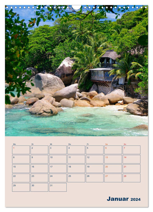 Mahe - Inselparadies der Seychellen (CALVENDO Wandkalender 2024)