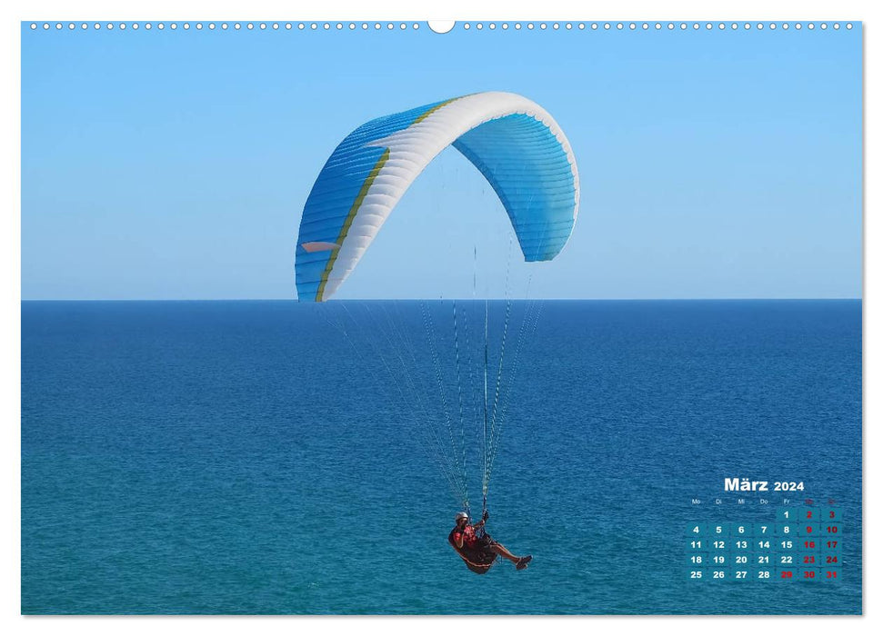 Die Lust am Paragliding (CALVENDO Wandkalender 2024)