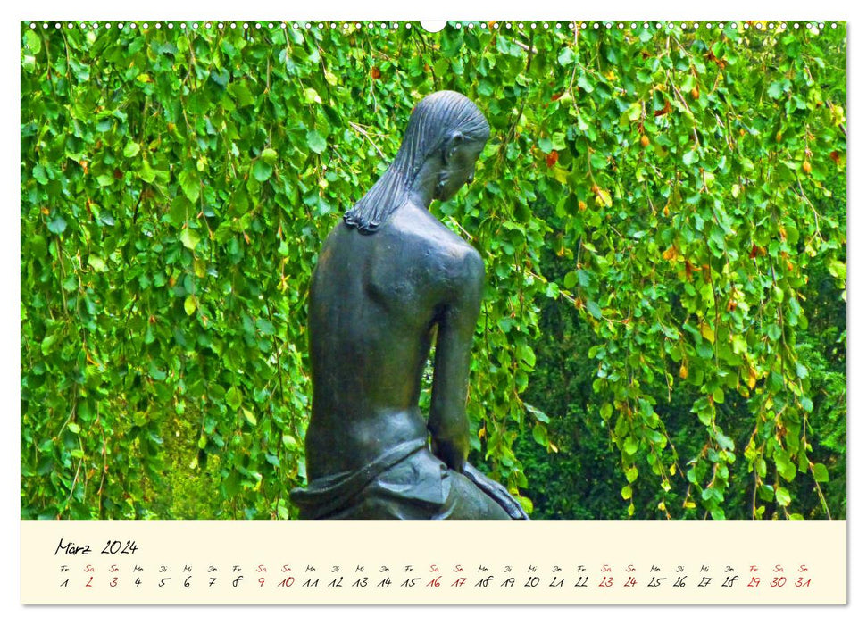 Friedhöfe - Orte der Ruhe und des Gedenkens (CALVENDO Wandkalender 2024)