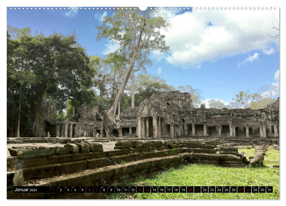 Angkor - Mythos im Reich der Khmer (CALVENDO Premium Wandkalender 2024)