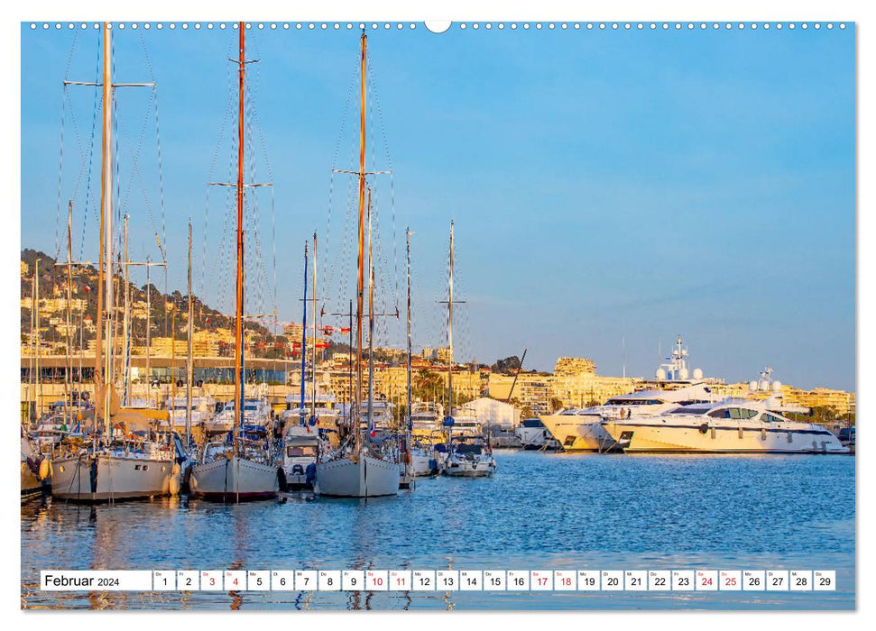 Cannes - idyllische Stadt an der Côte d’Azur (CALVENDO Wandkalender 2024)