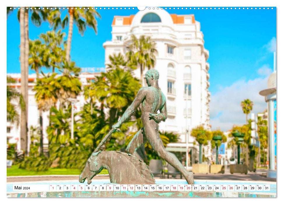 Cannes - idyllische Stadt an der Côte d’Azur (CALVENDO Wandkalender 2024)