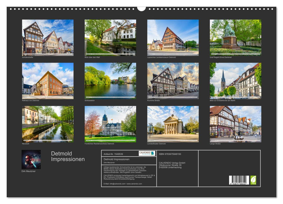 Detmold Impressionen (CALVENDO Wandkalender 2024)