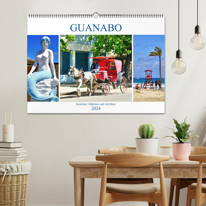 Guanabo - Kutschen, Oldtimer und viel Meer (CALVENDO Wandkalender 2024)