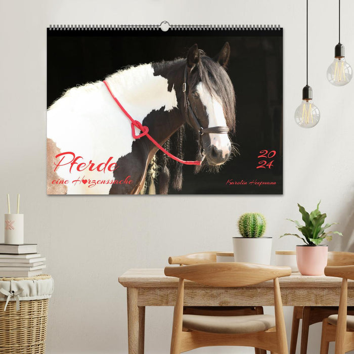 Pferde - eine Herzenssache (CALVENDO Wandkalender 2024)