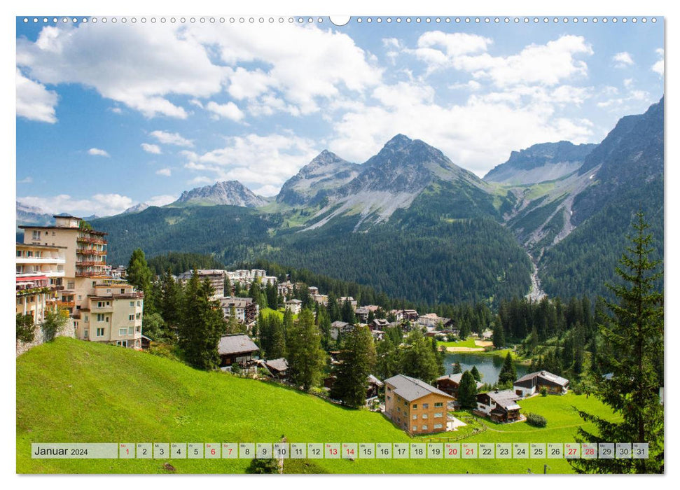 Arosa - Paysages de montagne à couper le souffle (Calvendo Premium Wall Calendar 2024) 