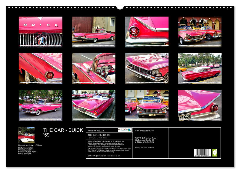 THE CAR - Buick '59 - Ein Traum in Pink (CALVENDO Wandkalender 2024)