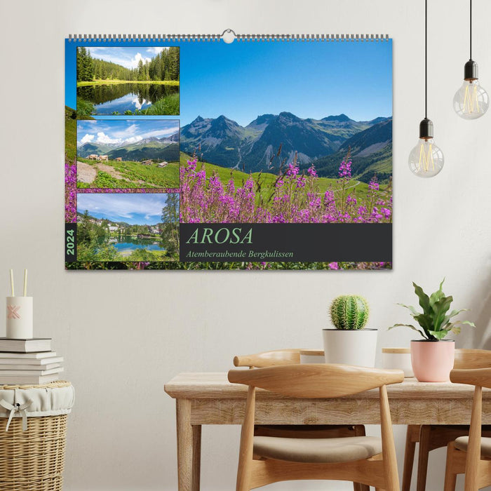 Arosa - Paysages de montagne à couper le souffle (Calendrier mural CALVENDO 2024) 