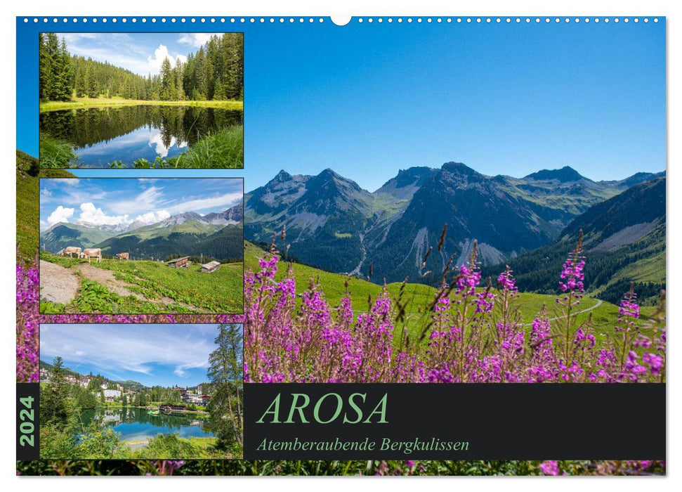 Arosa - Paysages de montagne à couper le souffle (Calendrier mural CALVENDO 2024) 