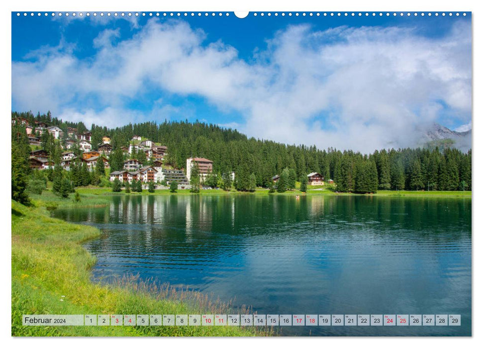 Arosa - Paysages de montagne à couper le souffle (Calendrier mural CALVENDO 2024) 