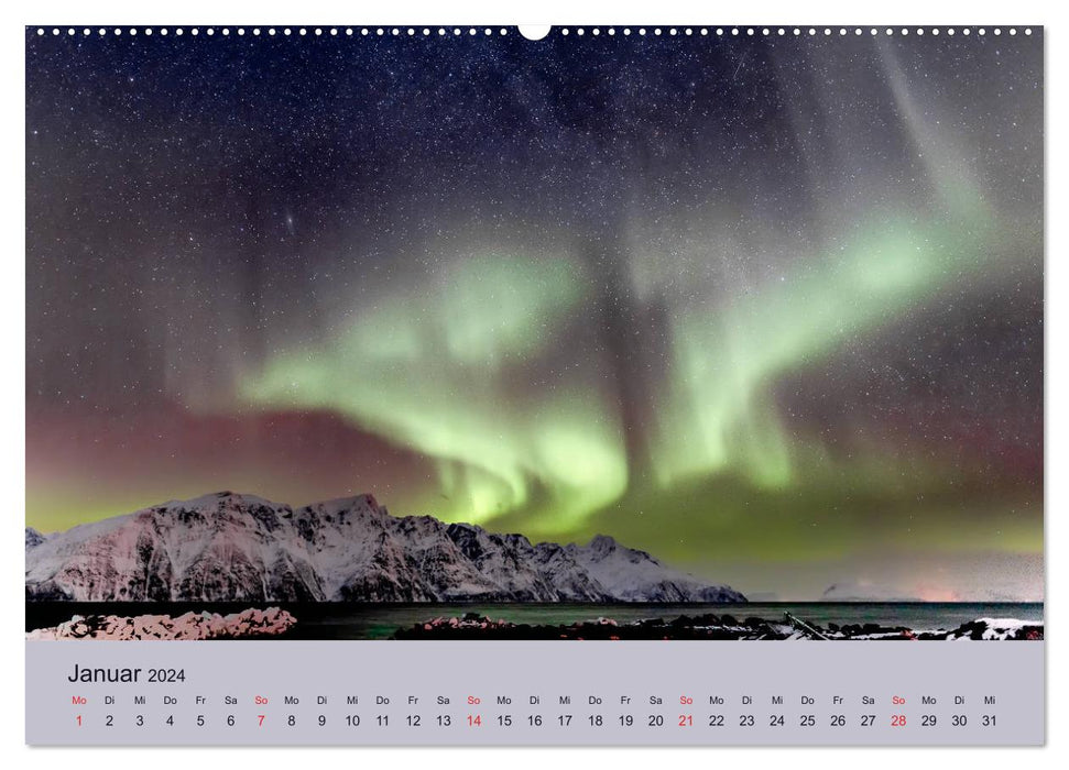 Norvège - Mythe des aurores boréales (calendrier mural CALVENDO 2024) 