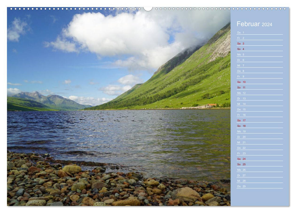 Fascination des Highlands écossaises – Glen Coe et Glen Etive (Calvendo Premium Wall Calendar 2024) 